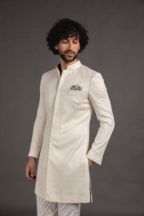 Zig Zag Achkan Set